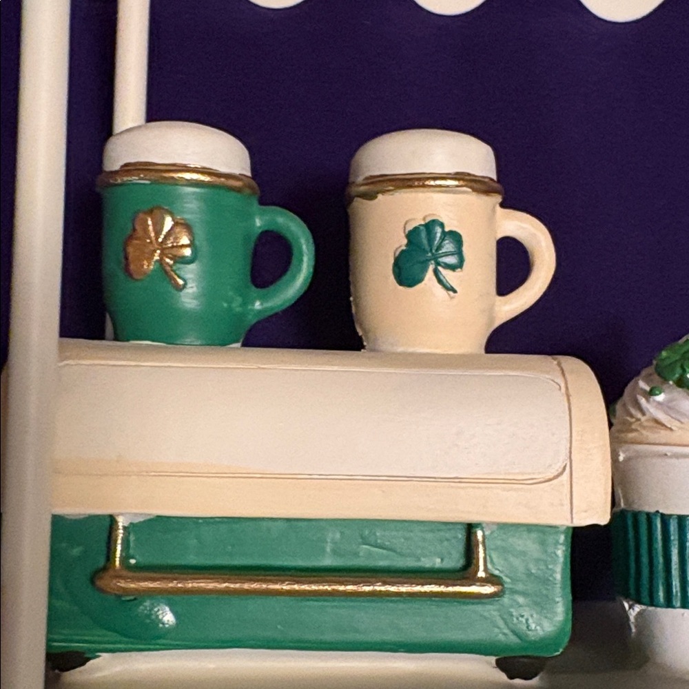 Green and White Coffee Stand Decor - Picture 7 of 17